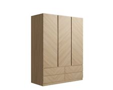 Catania Oak 3 Door 4 Drawer Combination Wardrobe- Assembly Option LOCAL DELIVERY