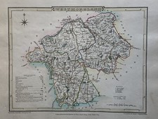 1807 Westmorland Original Antique Hand Coloured County Map by Cole & Roper