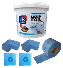 7.5 m² Waterproof Tanking Set Aqua Build Shower Liquid Foil Membrane Seal Kit11