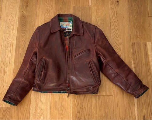 Aero leather jacket halfbelted - aero,