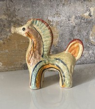 VINTAGE ITALIAN POTTERY HORSE (ITALICA ARS?) HAND-PAINTED: EX COND