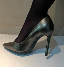 Sexy GreyPatent Stiletto Shoes