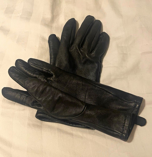 Women black leather - black,