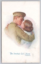 WWI Harold Copping Postcard Sweetest Girl I Know Tipperary Romantic Soldier