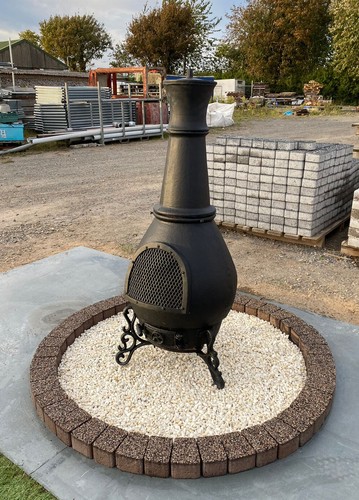 120cm brown garden circle fire - brown,