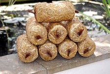 8x Barley Straw Logs - Green Water Algae Treatment For Ponds - Treats 8000 Gal