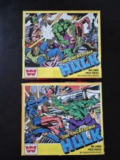 Pair Of Vinatage 1977 Whitman Marvel The Incredible Hulk 180-Piece Jigsaws