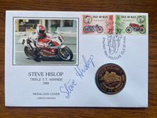 Steve hislop signed medallion - hislop,