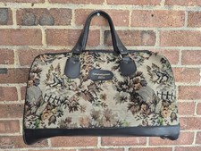 Vintage Carpet Constellation Weekend Tapestry Bag Mary Poppins Style 