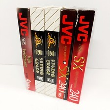 5x Blank VHS Tapes JVC, MGM -