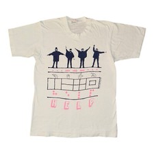 Vintage The Beatles T Shirt Size L 90s Help Band Tour Concert 1987 Apple Corps