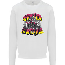 Quad Biking Adrenaline Off Road ATV Biker Kids Sweatshirt Jumper