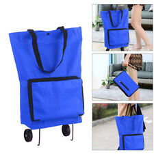 Folding 2in1 15kg Folding Cart Shopping Trolley Rolling Storage Bag  3L A0F6