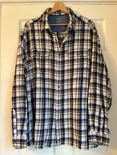 M&S Mens Pure Cotton Check Flannel Shirt XXL