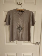 Harley Davidson Short Sleeved Grey Jumper Size M