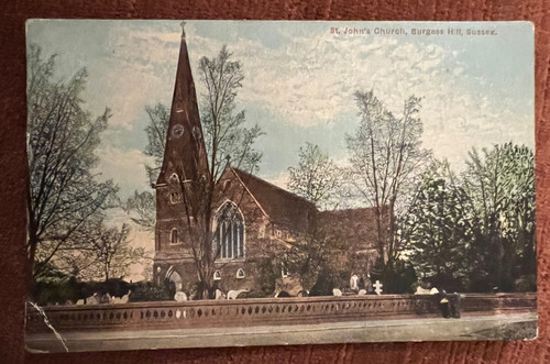 Antique postcard burgess - antique, hill