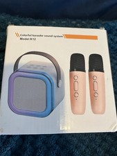 K12 Bluetooth Karaoke Machine Portable 5.3 PA Speaker System with 2 mics