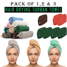 100% Cotton Shower Caps  Women Hair Wrap Turban Hair Dry Ladies Bath Towel Caps
