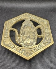 Vintage Hexagon Shaped Brass