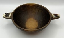 African Hand Carved Wood Bowl