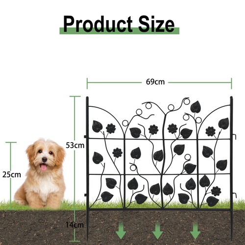 5pcs metal garden fence heavy - garden,