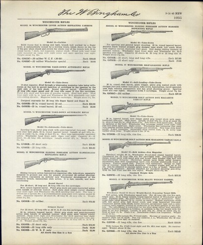 1937 paper winchester rifle - ad,