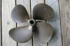 antique 4 blade brass boat