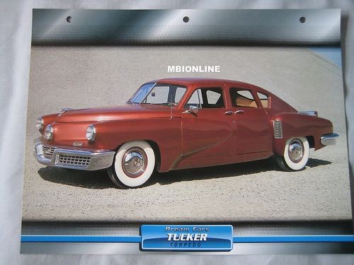 Tucker torpedo dream cars card - tucker,