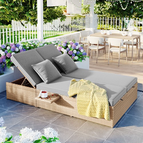 Outdoor double sunbed - double, sunbed,