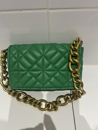 Zara green quilted - green, leather
