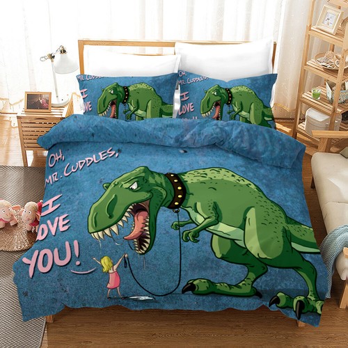 Dinosaur quilt duvet cover - dinosaur,