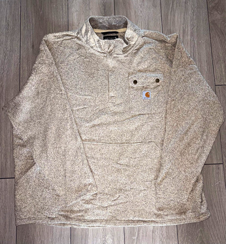 Carhartt beige fleece zip - zip, up