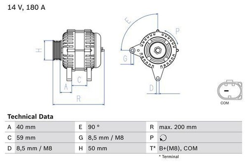 Bosch alternator for - alternator, caddy