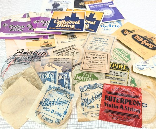 Vintage violin strings - strings, job