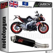 EXHAUST GP GUN by ARROW STEEL BLACK APRILIA TUONO V4 1100 RR FACTORY 2015 15