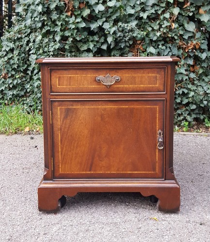 Antique style mahogany bedside - style,