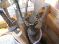 Antique Bookbinding Finishing tool; double circle