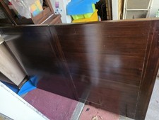 Solid Dark Wood Dining Table & 8 Chairs + Matching Sideboard