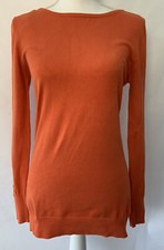 Apricot Orange Lace Sleeve Jumper Back Zip Size 14