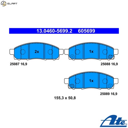 Brake pad set - brake, disc