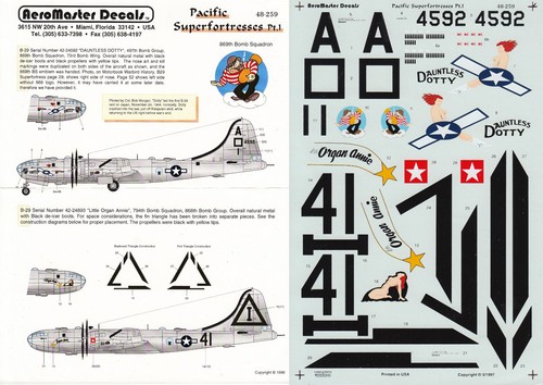 Aeromaster decals b - decals, 1/48