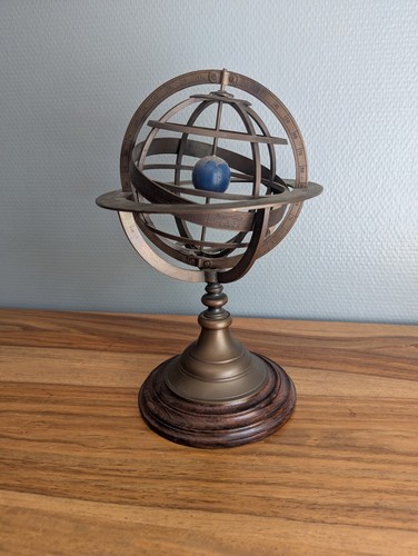 Engraved zodiac armillary - zodiac,