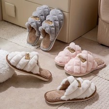 MENS WOMEN SLIPPERS PLUSH