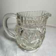 Cut Glass Milk Jug Heavy 4” Tall