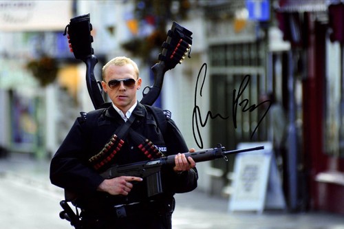Simon pegg signed 6x4 - pegg,