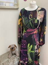 NEXT THE KEW GARDENS COLLECTION FLORAL PRINT MAXI DRESS 10 NAVY wedding guest