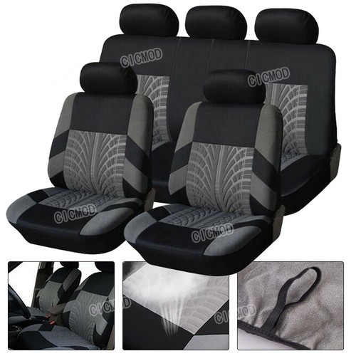 9pcs full set - grey-black, car
