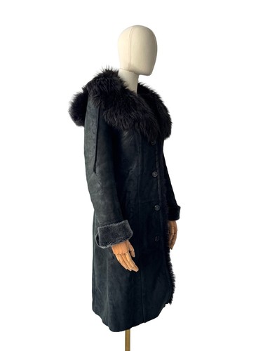 Vintage real sheepskin - vintage, hooded