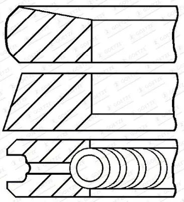 Piston ring set 424907 - piston, 08-424907-00
