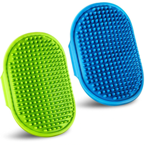Dog bath brush pet shedding - |,